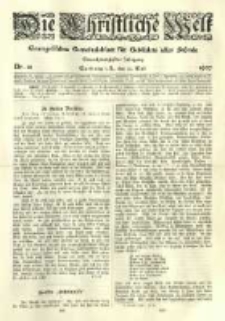 Die Christliche Welt: evangelisches Gemeindeblatt f&uuml;r Gebildete aller St&auml;nde. 1907.05.23 Jg.21 Nr.21