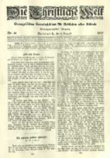 Die Christliche Welt: evangelisches Gemeindeblatt f&uuml;r Gebildete aller St&auml;nde. 1907.08.08 Jg.21 Nr.32