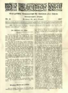 Die Christliche Welt: evangelisches Gemeindeblatt f&uuml;r Gebildete aller St&auml;nde. 1907.08.15 Jg.21 Nr.33