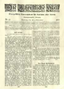 Die Christliche Welt: evangelisches Gemeindeblatt f&uuml;r Gebildete aller St&auml;nde. 1907.11.07 Jg.21 Nr.45