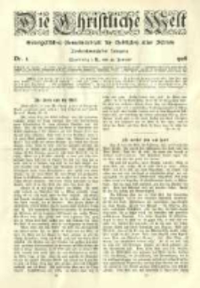 Die Christliche Welt: evangelisches Gemeindeblatt für Gebildete aller Stände. 1908.01.16 Jg.22 Nr.3