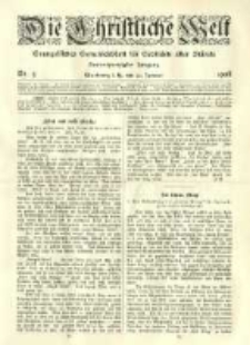 Die Christliche Welt: evangelisches Gemeindeblatt f&uuml;r Gebildete aller St&auml;nde. 1908.01.23 Jg.22 Nr.4