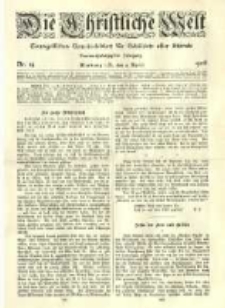 Die Christliche Welt: evangelisches Gemeindeblatt für Gebildete aller Stände. 1908.04.09 Jg.22 Nr.15
