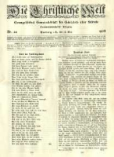Die Christliche Welt: evangelisches Gemeindeblatt f&uuml;r Gebildete aller St&auml;nde. 1908.05.28 Jg.22 Nr.22
