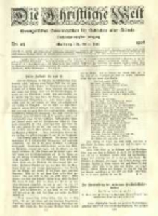 Die Christliche Welt: evangelisches Gemeindeblatt für Gebildete aller Stände. 1908.06.11 Jg.22 Nr.24