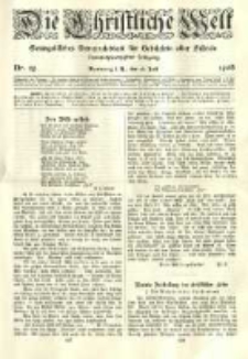 Die Christliche Welt: evangelisches Gemeindeblatt f&uuml;r Gebildete aller St&auml;nde. 1908.07.16 Jg.22 Nr.29