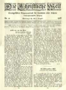Die Christliche Welt: evangelisches Gemeindeblatt f&uuml;r Gebildete aller St&auml;nde. 1908.08.13 Jg.22 Nr.33