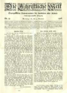 Die Christliche Welt: evangelisches Gemeindeblatt f&uuml;r Gebildete aller St&auml;nde. 1908.10.15 Jg.22 Nr.42