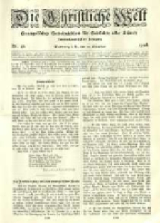 Die Christliche Welt: evangelisches Gemeindeblatt f&uuml;r Gebildete aller St&auml;nde. 1908.10.22 Jg.22 Nr.43