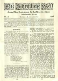 Die Christliche Welt: evangelisches Gemeindeblatt für Gebildete aller Stände. 1908.10.22 Jg.22 Nr.43