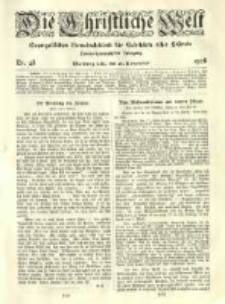 Die Christliche Welt: evangelisches Gemeindeblatt f&uuml;r Gebildete aller St&auml;nde. 1908.11.26 Jg.22 Nr.48