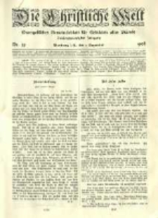 Die Christliche Welt: evangelisches Gemeindeblatt f&uuml;r Gebildete aller St&auml;nde. 1908.12.03 Jg.22 Nr.49