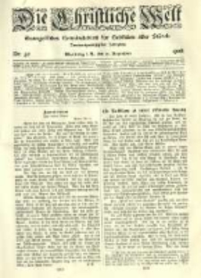 Die Christliche Welt: evangelisches Gemeindeblatt f&uuml;r Gebildete aller St&auml;nde. 1908.12.10 Jg.22 Nr.50