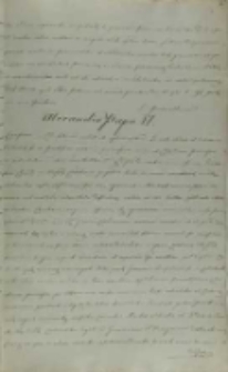 List papieża Aleksandra VI do kr&oacute;la Jana Olbrachta, Rzym 12.11.1498