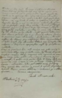 List Jacka Mieroszewskiego do Senatu, Krak&oacute;w 19.06.1837