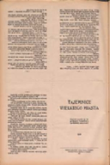Tajemnice Wielkiego Miasta: powieść osnuta na tle głośnych wypadków niedalekiej przeszłości