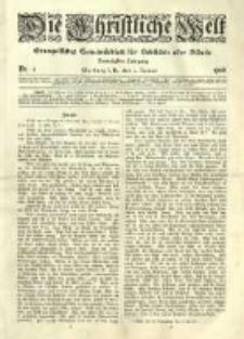Die Christliche Welt: evangelisches Gemeindeblatt f&uuml;r Gebildete aller St&auml;nde. 1906.01.03 Jg.20 Nr.1