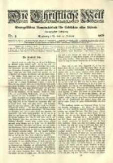Die Christliche Welt: evangelisches Gemeindeblatt f&uuml;r Gebildete aller St&auml;nde. 1906.01.24 Jg.20 Nr.4