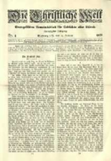 Die Christliche Welt: evangelisches Gemeindeblatt für Gebildete aller Stände. 1906.01.24 Jg.20 Nr.4