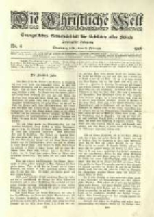 Die Christliche Welt: evangelisches Gemeindeblatt f&uuml;r Gebildete aller St&auml;nde. 1906.02.08 Jg.20 Nr.6