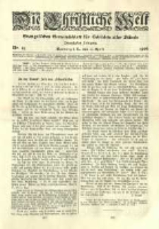 Die Christliche Welt: evangelisches Gemeindeblatt f&uuml;r Gebildete aller St&auml;nde. 1906.04.12 Jg.20 Nr.15