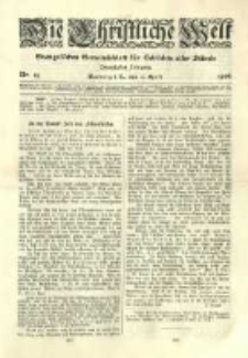 Die Christliche Welt: evangelisches Gemeindeblatt für Gebildete aller Stände. 1906.04.12 Jg.20 Nr.15