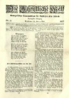 Die Christliche Welt: evangelisches Gemeindeblatt f&uuml;r Gebildete aller St&auml;nde. 1906.05.10 Jg.20 Nr.19