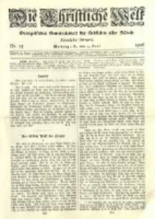 Die Christliche Welt: evangelisches Gemeindeblatt f&uuml;r Gebildete aller St&auml;nde. 1906.06.14 Jg.20 Nr.24