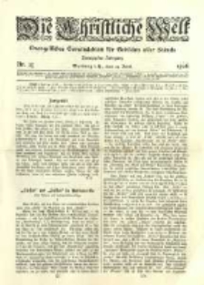 Die Christliche Welt: evangelisches Gemeindeblatt f&uuml;r Gebildete aller St&auml;nde. 1906.06.21 Jg.20 Nr.25