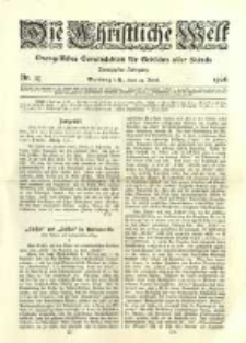 Die Christliche Welt: evangelisches Gemeindeblatt für Gebildete aller Stände. 1906.06.21 Jg.20 Nr.25