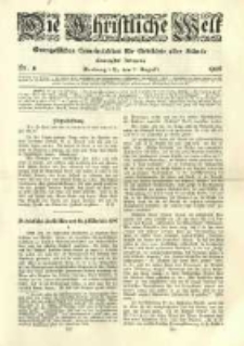 Die Christliche Welt: evangelisches Gemeindeblatt f&uuml;r Gebildete aller St&auml;nde. 1906.08.02 Jg.20 Nr.31