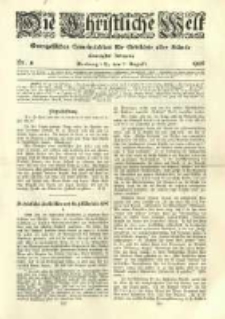 Die Christliche Welt: evangelisches Gemeindeblatt für Gebildete aller Stände. 1906.08.02 Jg.20 Nr.31
