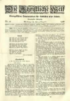 Die Christliche Welt: evangelisches Gemeindeblatt f&uuml;r Gebildete aller St&auml;nde. 1906.08.09 Jg.20 Nr.32