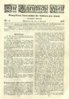 Die Christliche Welt: evangelisches Gemeindeblatt f&uuml;r Gebildete aller St&auml;nde. 1906.08.16 Jg.20 Nr.33