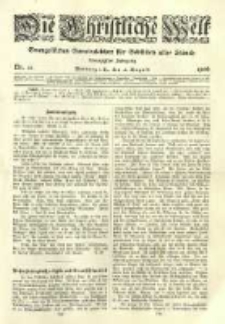 Die Christliche Welt: evangelisches Gemeindeblatt für Gebildete aller Stände. 1906.08.16 Jg.20 Nr.33