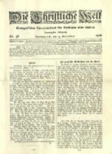 Die Christliche Welt: evangelisches Gemeindeblatt f&uuml;r Gebildete aller St&auml;nde. 1906.11.29 Jg.20 Nr.48