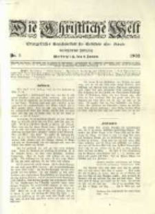 Die Christliche Welt: evangelisches Gemeindeblatt f&uuml;r Gebildete aller St&auml;nde. 1902.01.02 Jg.16 Nr.1