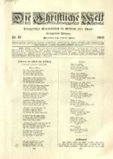 Die Christliche Welt: evangelisches Gemeindeblatt f&uuml;r Gebildete aller St&auml;nde. 1902.03.27 Jg.16 Nr.13
