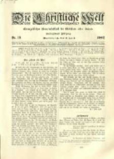 Die Christliche Welt: evangelisches Gemeindeblatt f&uuml;r Gebildete aller St&auml;nde. 1902.04.10 Jg.16 Nr.15