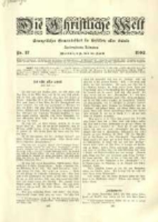 Die Christliche Welt: evangelisches Gemeindeblatt f&uuml;r Gebildete aller St&auml;nde. 1902.04.24 Jg.16 Nr.17