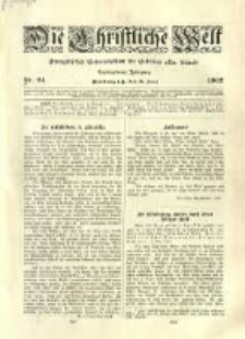 Die Christliche Welt: evangelisches Gemeindeblatt f&uuml;r Gebildete aller St&auml;nde. 1902.06.12 Jg.16 Nr.24