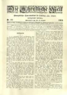 Die Christliche Welt: evangelisches Gemeindeblatt f&uuml;r Gebildete aller St&auml;nde. 1902.08.14 Jg.16 Nr.33