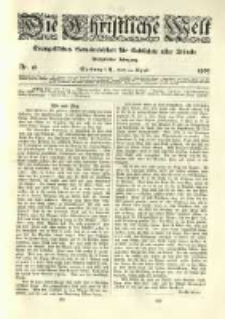 Die Christliche Welt: evangelisches Gemeindeblatt f&uuml;r Gebildete aller St&auml;nde. 1905.04.20 Jg.19 Nr.16