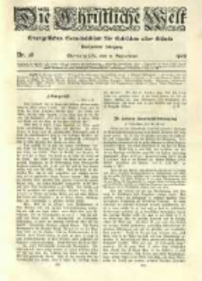 Die Christliche Welt: evangelisches Gemeindeblatt f&uuml;r Gebildete aller St&auml;nde. 1905.09.21 Jg.19 Nr.38