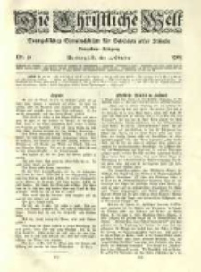 Die Christliche Welt: evangelisches Gemeindeblatt f&uuml;r Gebildete aller St&auml;nde. 1905.10.12 Jg.19 Nr.41