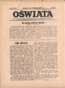 Oświata: bezpłatny dodatek tygodniowy do "Gazety Polskiej" 1938.11.27 R.26 Nr47