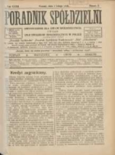 Poradnik Sp&oacute;łdzielni: dwutygodnik dla spraw sp&oacute;łdzielczych: organ Unji Związk&oacute;w Sp&oacute;łdzielczych w Polsce 1925.02.01 R.32 Nr3
