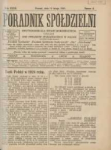 Poradnik Sp&oacute;łdzielni: dwutygodnik dla spraw sp&oacute;łdzielczych: organ Unji Związk&oacute;w Sp&oacute;łdzielczych w Polsce 1925.02.15 R.32 Nr4