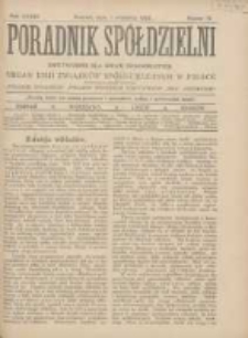 Poradnik Sp&oacute;łdzielni: dwutygodnik dla spraw sp&oacute;łdzielczych: organ Unji Związk&oacute;w Sp&oacute;łdzielczych w Polsce 1927.09.01 R.34 Nr17