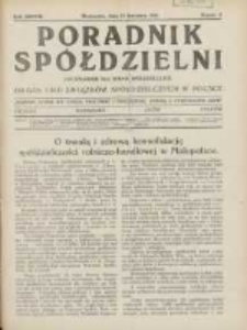 Poradnik Spółdzielni: dwutygodnik dla spraw spółdzielczych: organ Unji Związków Spółdzielczych w Polsce 1931.04.15 R.38 Nr8